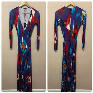 Rachel Pally Long Sleeve Maxi Wrap Dress Size XS NWT New